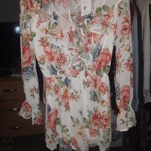 Flying Tomato Floral Romper